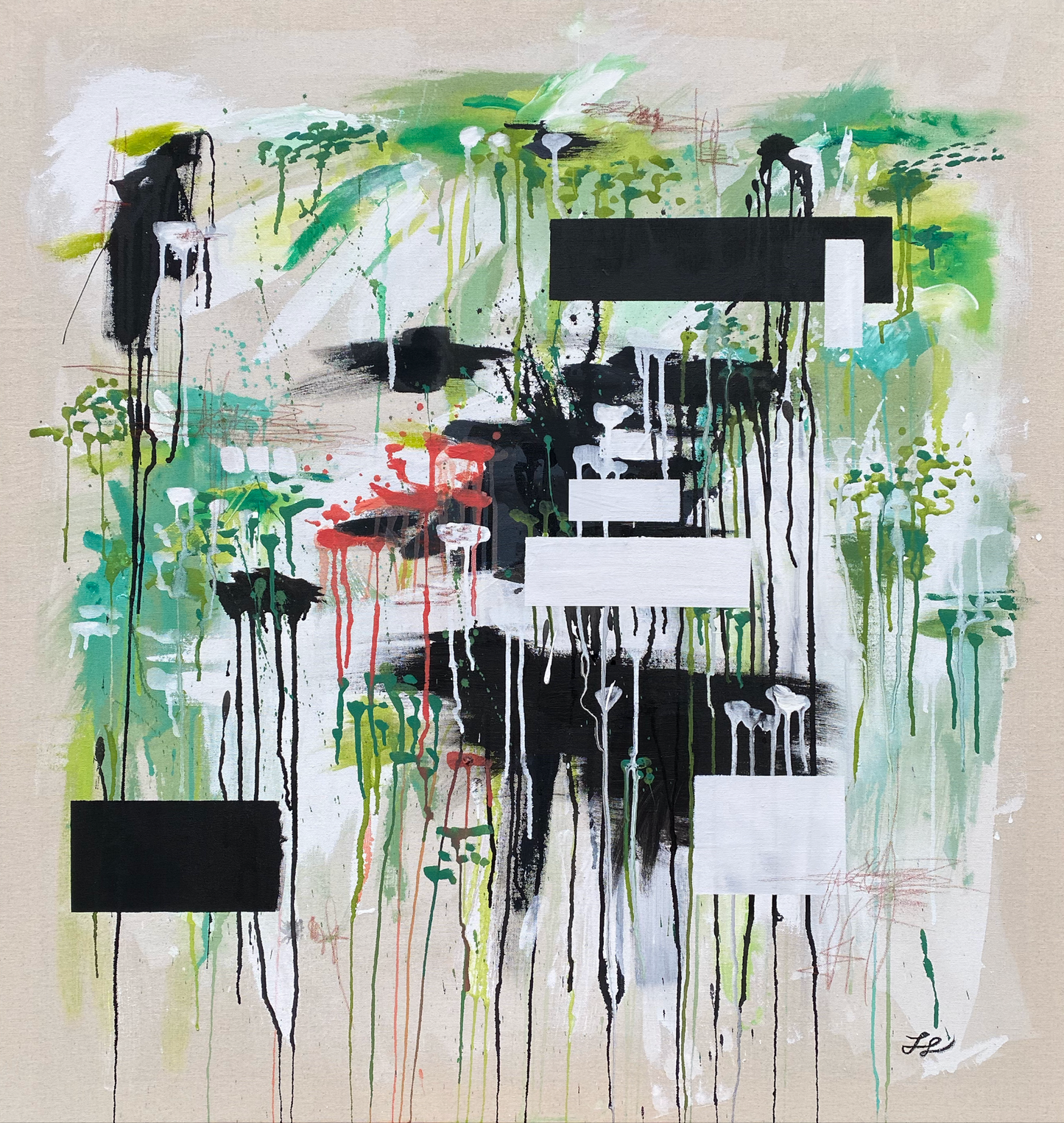 Palm Trees & Flamingos